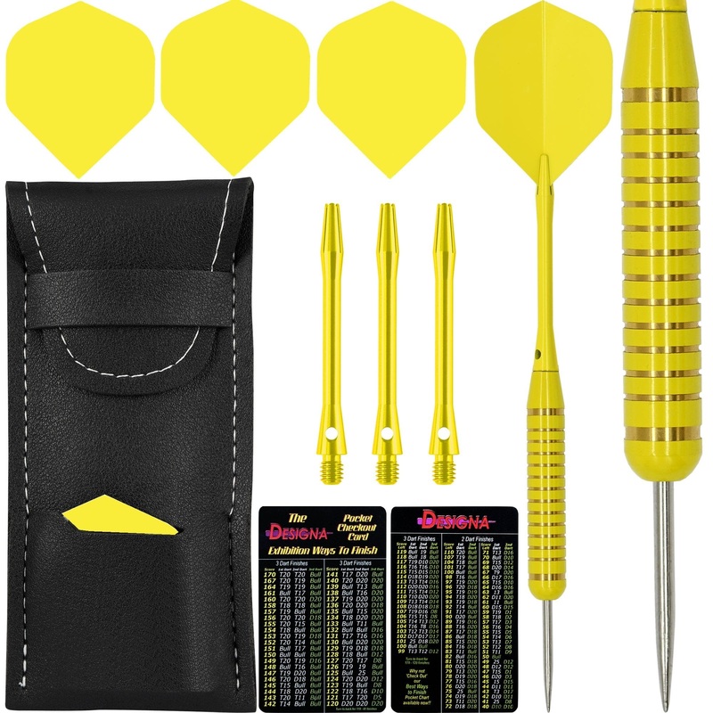 *Designa Serpent Darts – Steel Tip Coloured Brass – Yellow 21g