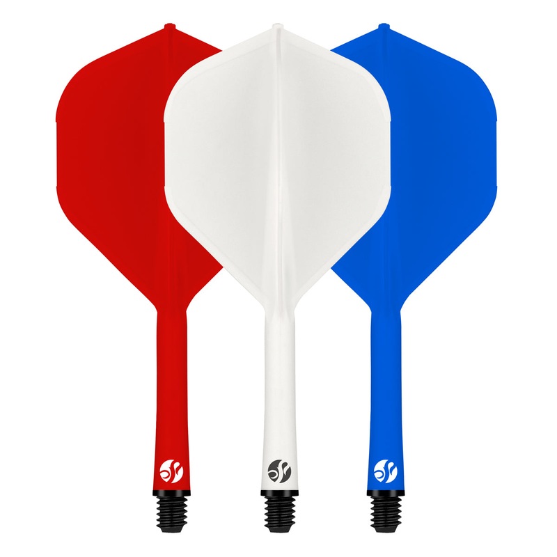 Flight Deck Tricolour One Piece Dart Flight and Shaft System by Shot Short