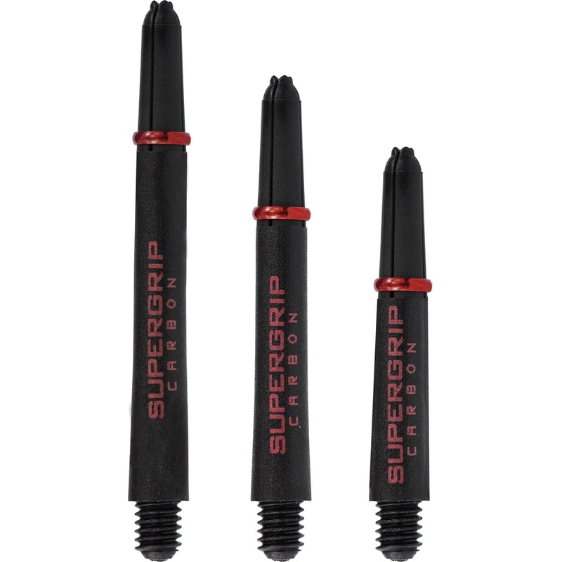Harrows Supergrip Carbon Dart Shafts – Black & Red Medium