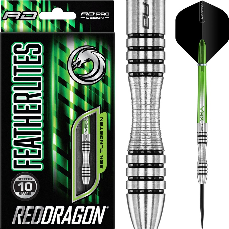 Red Dragon – Featherlite 1 Darts – Steel Tip – 85% Tungsten – 10g