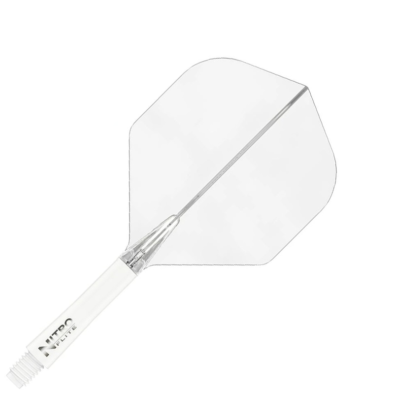 Red Dragon Nitro Flite Integrated Flight and Shaft System – No2 Intermediate White & Clear