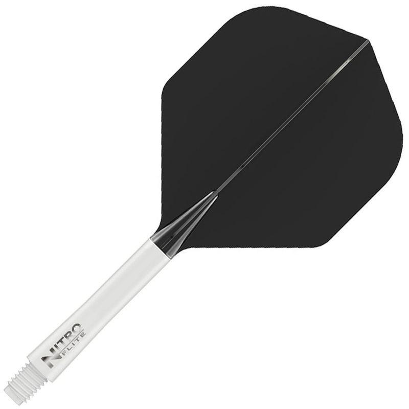 Red Dragon Nitro Flite Integrated Flight and Shaft System – No2 Medium White & Black