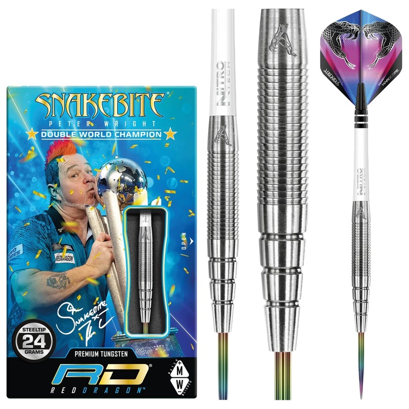 Red Dragon Peter Wright Snakebite PL15 24 gram Steel Tip 90% Tungsten