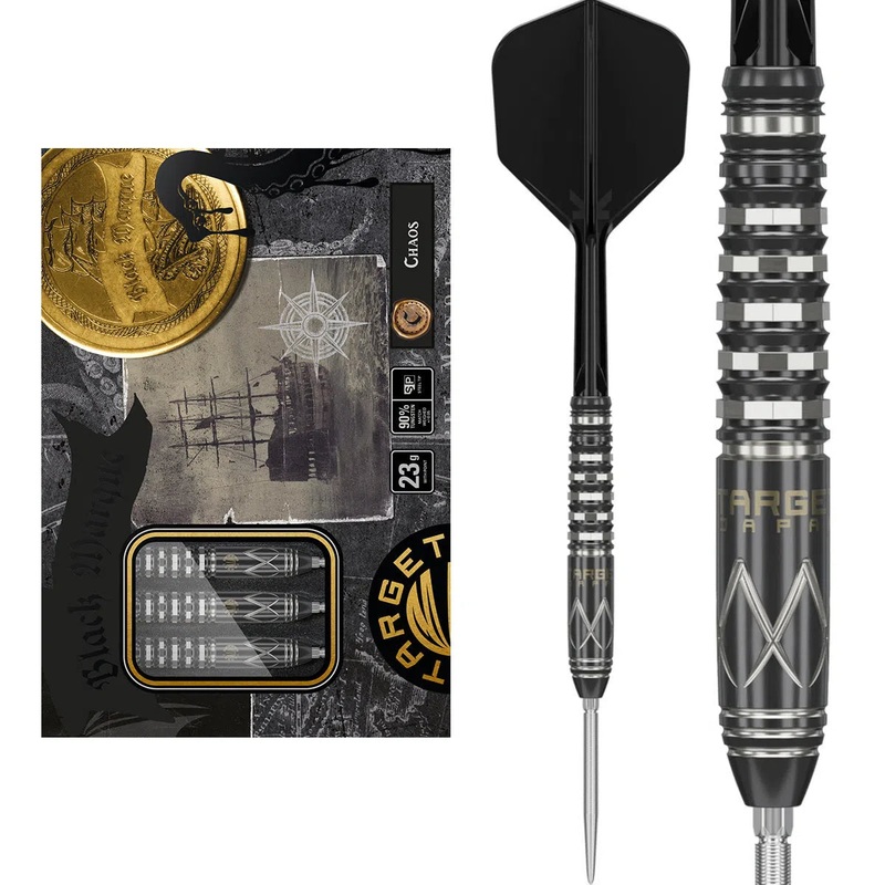 Target Japan Black Marque Chaos SP 90% Tungsten Steel Tip Darts 21 GRAM