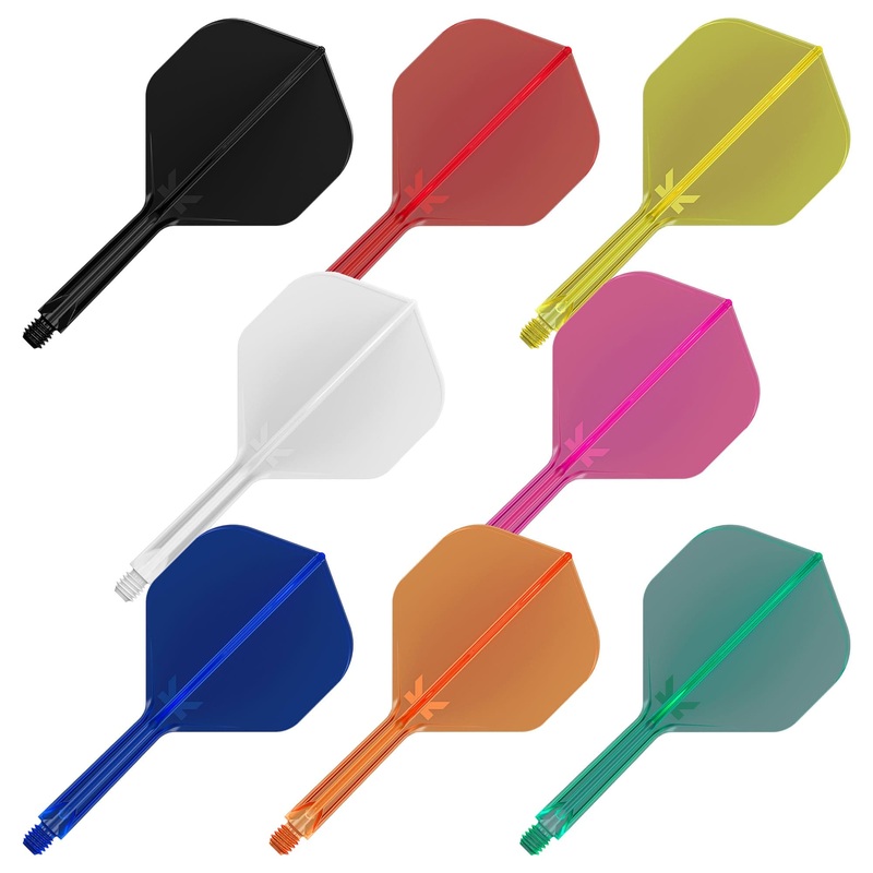 Target K-Flex Dart Flights – Moulded Flight & Shaft – Standard No2 Black Short
