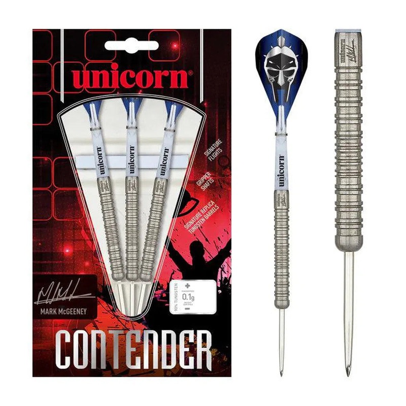 Unicorn Mark McGeeney Contender 90% Tungsten Steel Tip Darts 22 GRAM