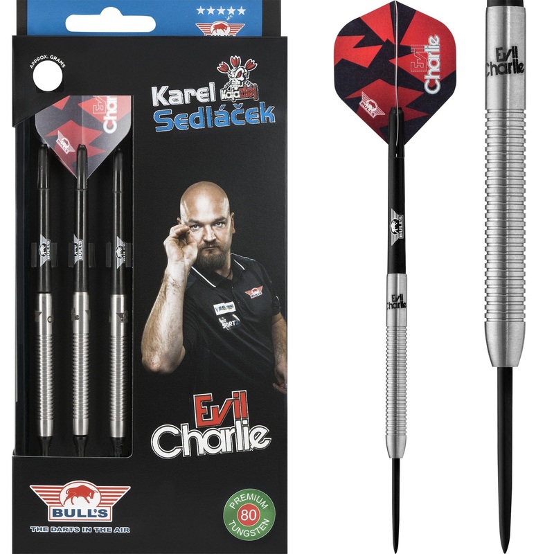 *Bulls Karel Sedlacek Darts – Steel Tip – 80 – Evil Charlie 22g