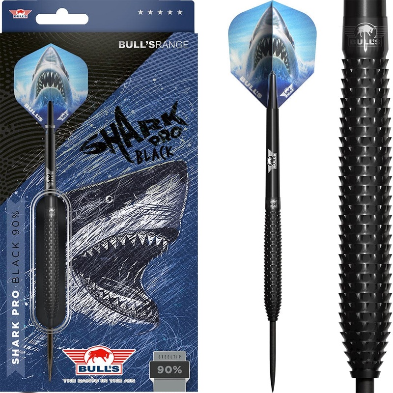 Bulls Shark Pro Black Darts – Steel Tip – 90% Tungsten 23g