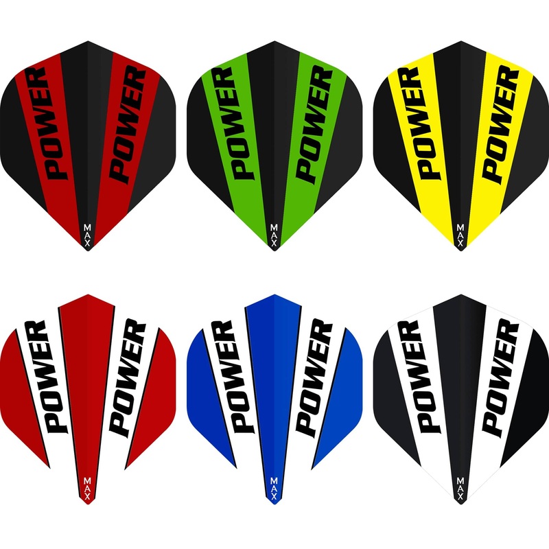 *McCoy Power Max Dart Flights – 150 Micron – No2 – Std – Solid – 2 Colour Black White