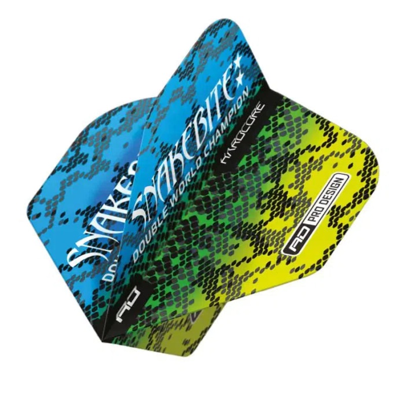 Red Dragon Hardcore Snakebite Multi Snakeskin Blue Flights