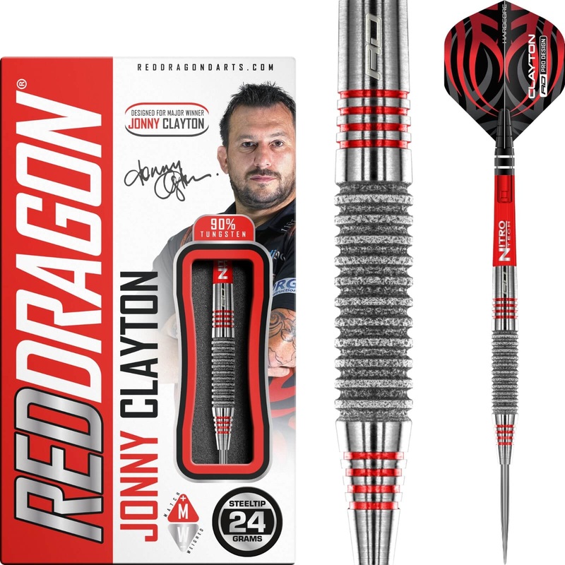 Red Dragon – Jonny Clayton Element Darts – Steel Tip – 90% Tungsten – 24g