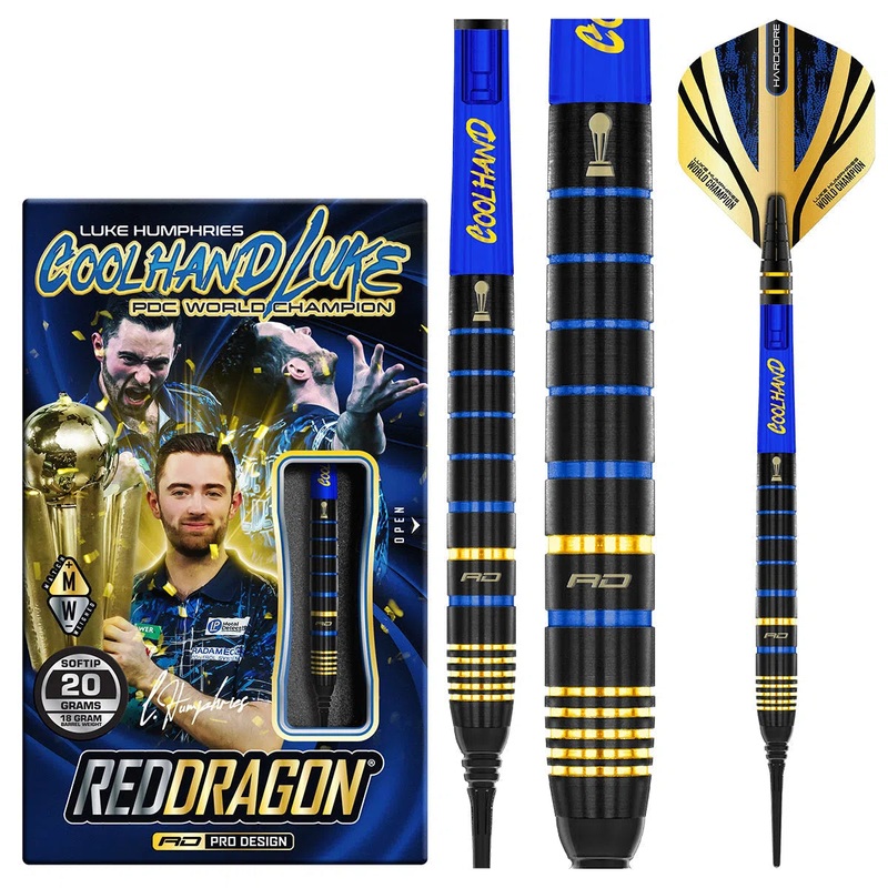 Red Dragon Luke Humphries TX4 Avenger 90% Tungsten Soft Tip Darts 18 GRAM