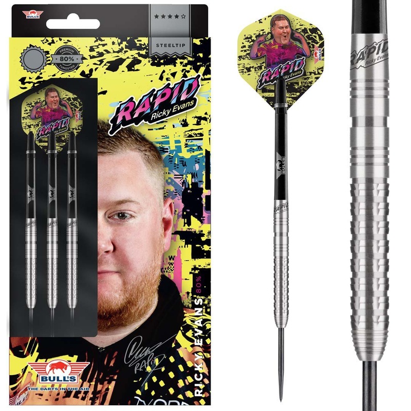 Ricky Evans 80% Tungsten Steel Tip Darts by Bulls NL 21 Gram