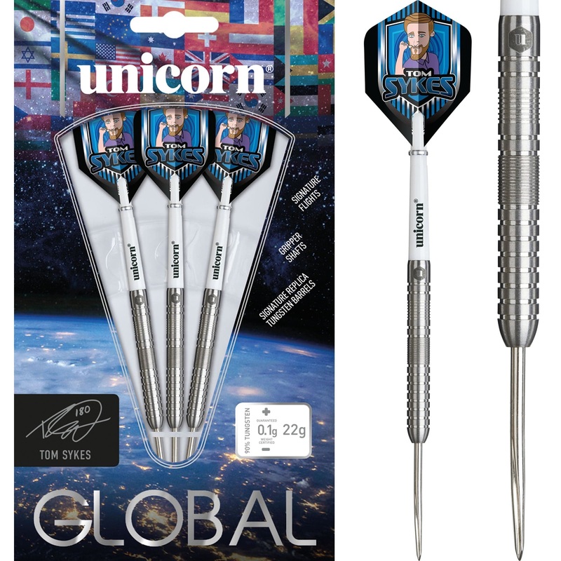 Unicorn Global Darts – Steel Tip – 90% Tungsten – Tom Sykes – 22g