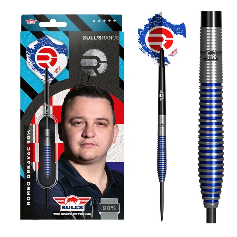Bull’s NL Romeo Grbavac 90% Tungsten Steel Tip Darts 22 GRAM