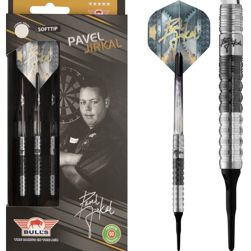 *Bulls Pavel Jirkal Darts – Soft Tip – 90 – Black Titanium 18g