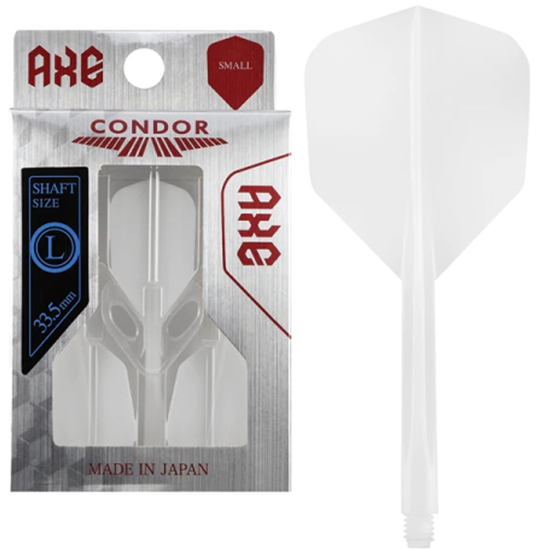 Condor Dart Flights – AXE White No2 Standard Long