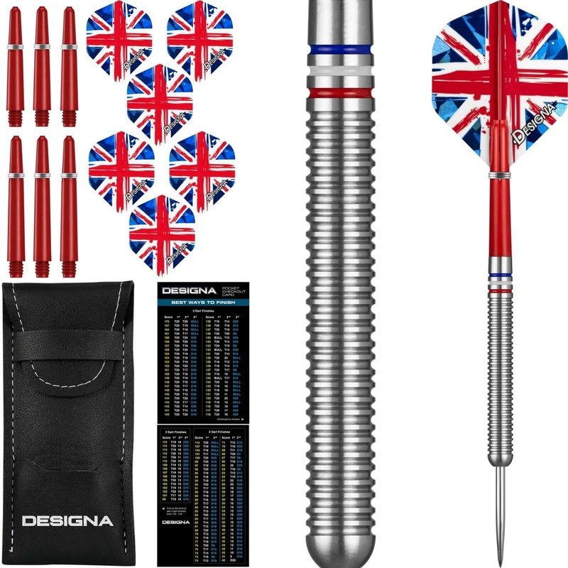 Designa – Patriot-X Darts – Great Britain – Steel Tip – 90% Tungsten – 22g 24g 22 grams