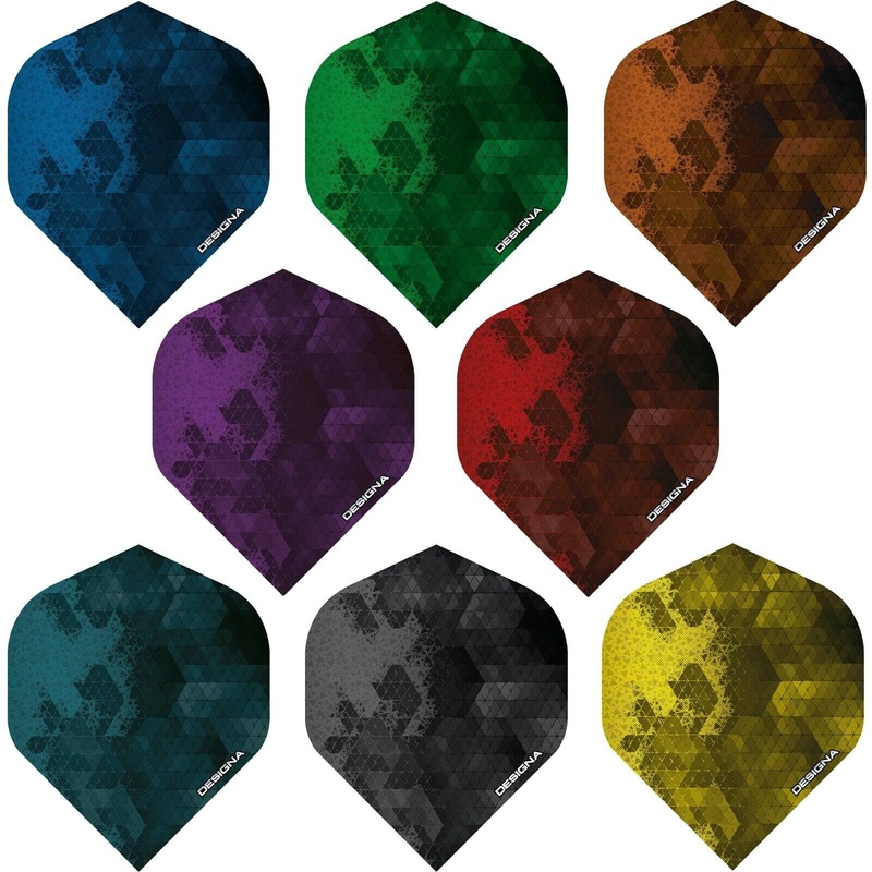 Designa Rock Dart Flights – 100 Micron – No2 – Std Aqua Blue