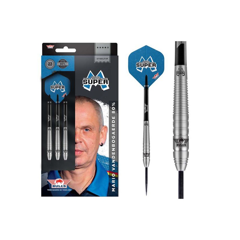 Mario Vandenbogaerde 80% Tungsten Steel Tip Darts by Bulls 23 Gram