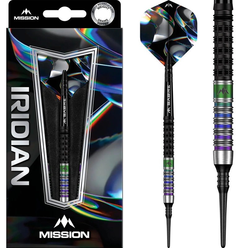 Mission Iridian Soft Tip Darts – 90% Tungsten – 20gm
