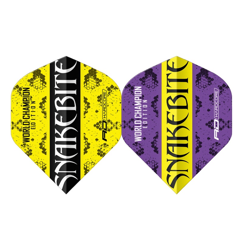 Peter Wright Purple & Yellow Yin Yang Standard Dart Flights by Red Dragon