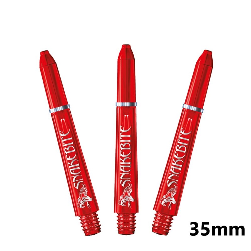 Red Dragon Snakebite Polycarbonate Dart Shafts Red Short – 35mm