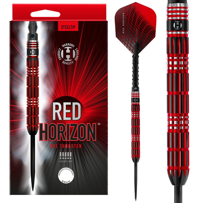 Red Horizon 90% Tungsten Steel Tip Darts by Harrows 21 Gram