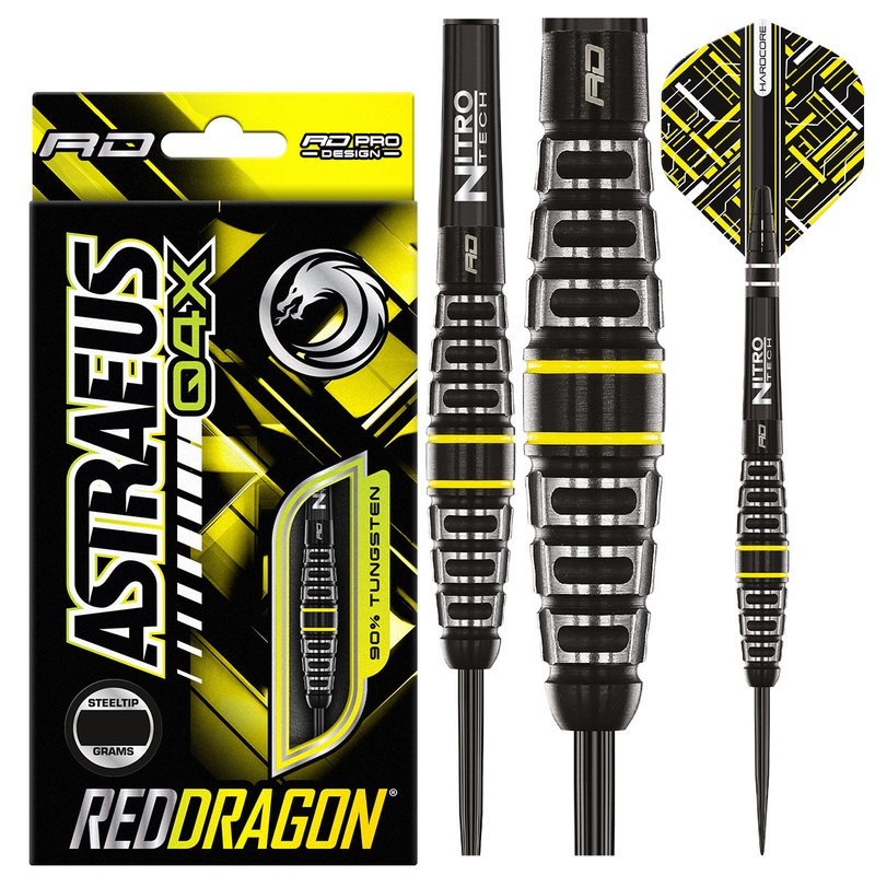 Astraeus Q4X Torpedo 90% Tungsten Steel Tip Darts by Red Dragon 21 Gram