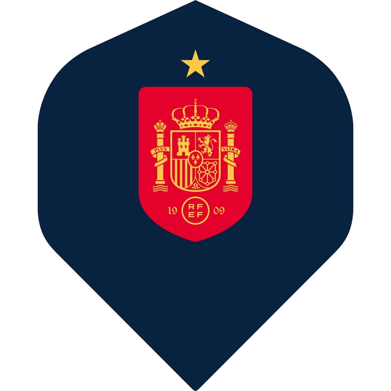 *Espana Football Dart Flights – Official Licensed – 100 Micron – No2 – Std – F2 – Spain – Blue