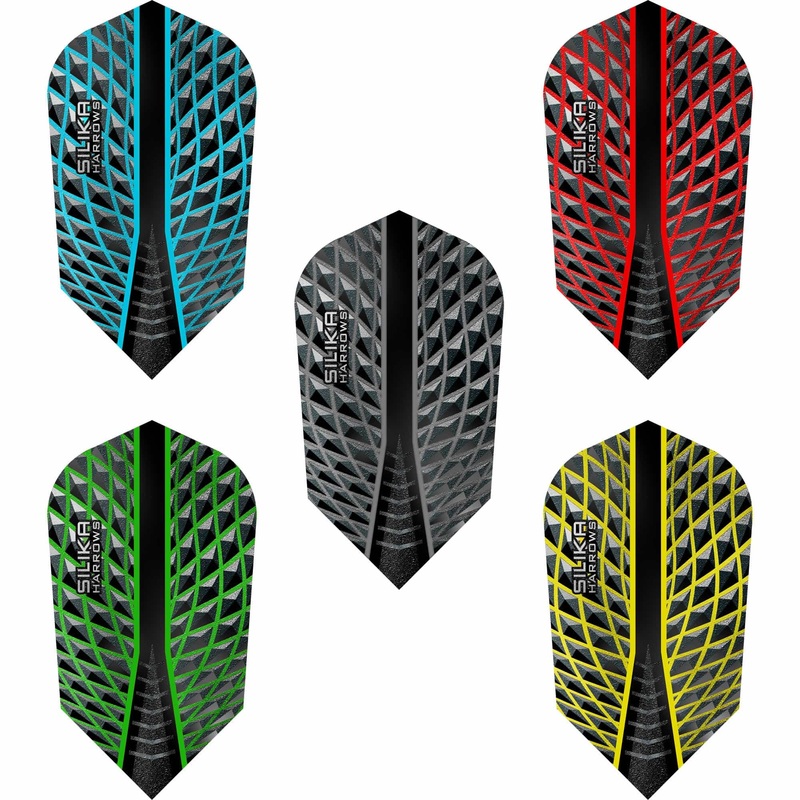 *Harrows Silika Dart Flights – Tough Crystaline Coated – Slim Aqua Blue