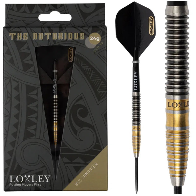 Loxley Notorious 95% Tungsten Steel Tip Darts 22 GRAM