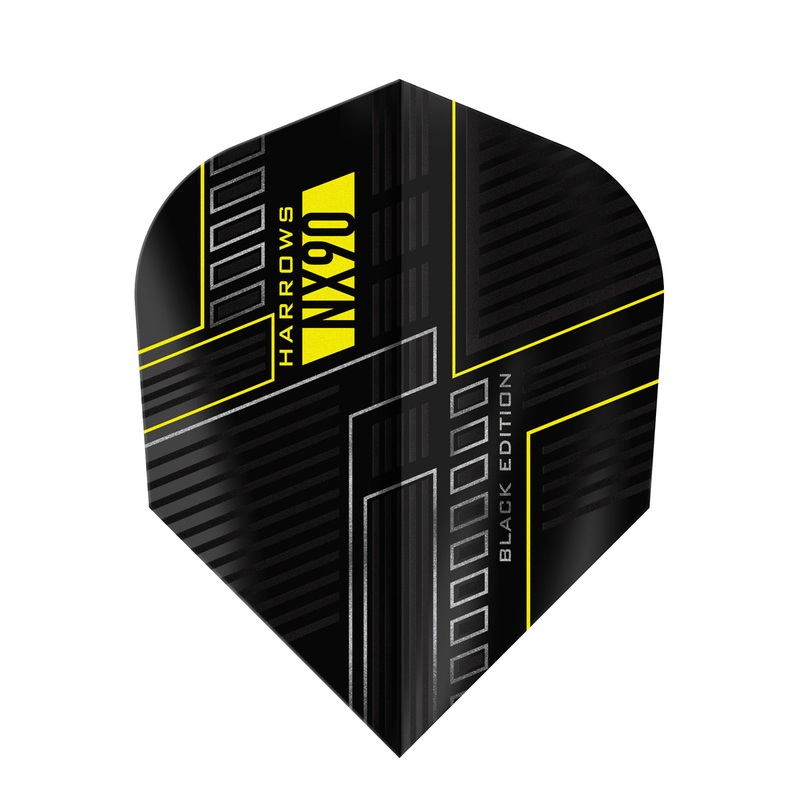NX90 Black Edition Standard Dart Flights by Harrows No6