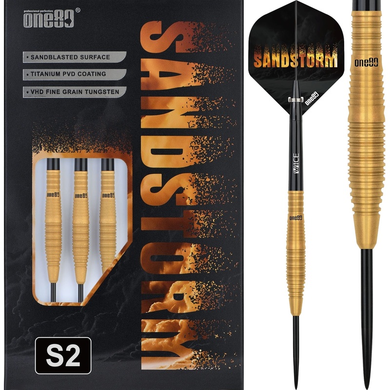 One80 Sandstorm Darts – Steel Tip – 90% Tungsten – S02 22g