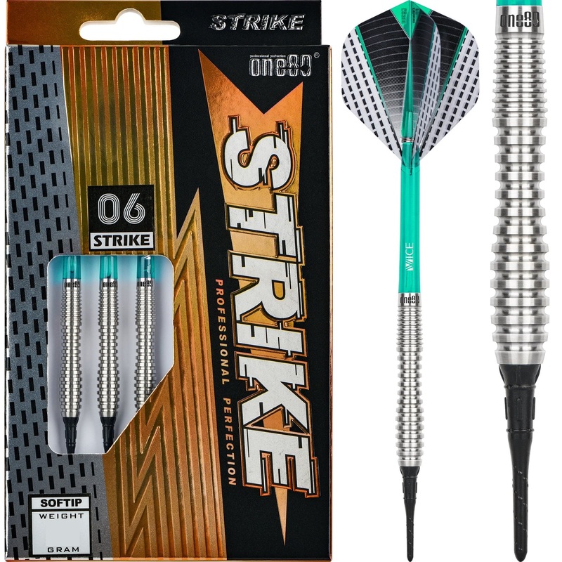 One80 Strike Darts – Soft Tip – S6 – Ringed 16g