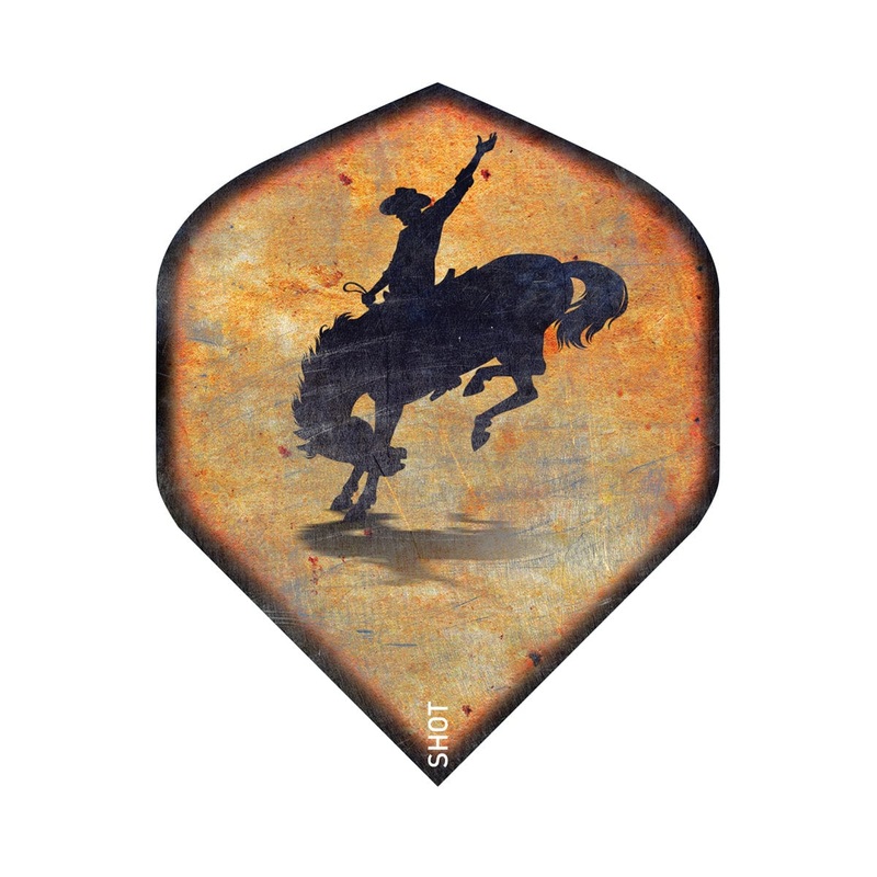 Shot Americana Bronco Dart Flight Set Standard Standard 100 Micron Polymer