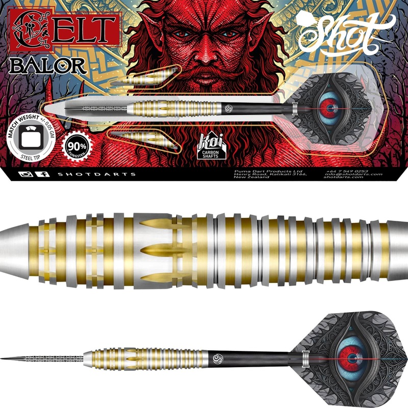 Shot – Celt Balor Darts – Steel Tip – 90% Tungsten – 22g 23g 24g 25g 22 grams