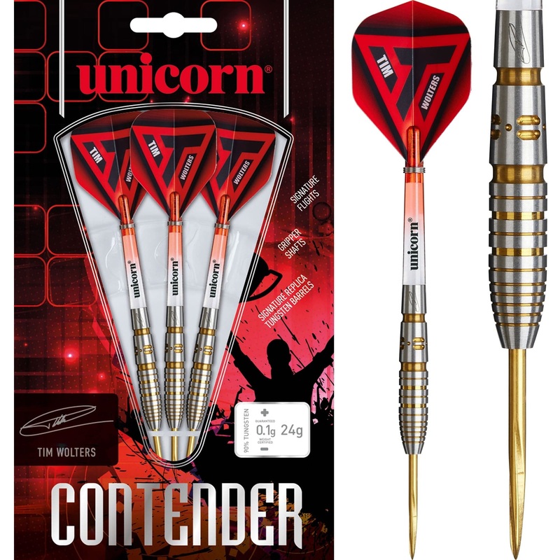 Unicorn Contender Darts – Steel Tip – 90% Tungsten – Tim Wolters – 24g