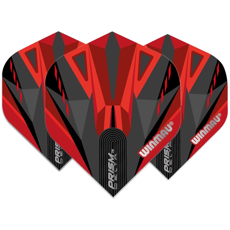 Winmau Prism Delta Dart Flights 100 micron Standard Red / Black Red / Black