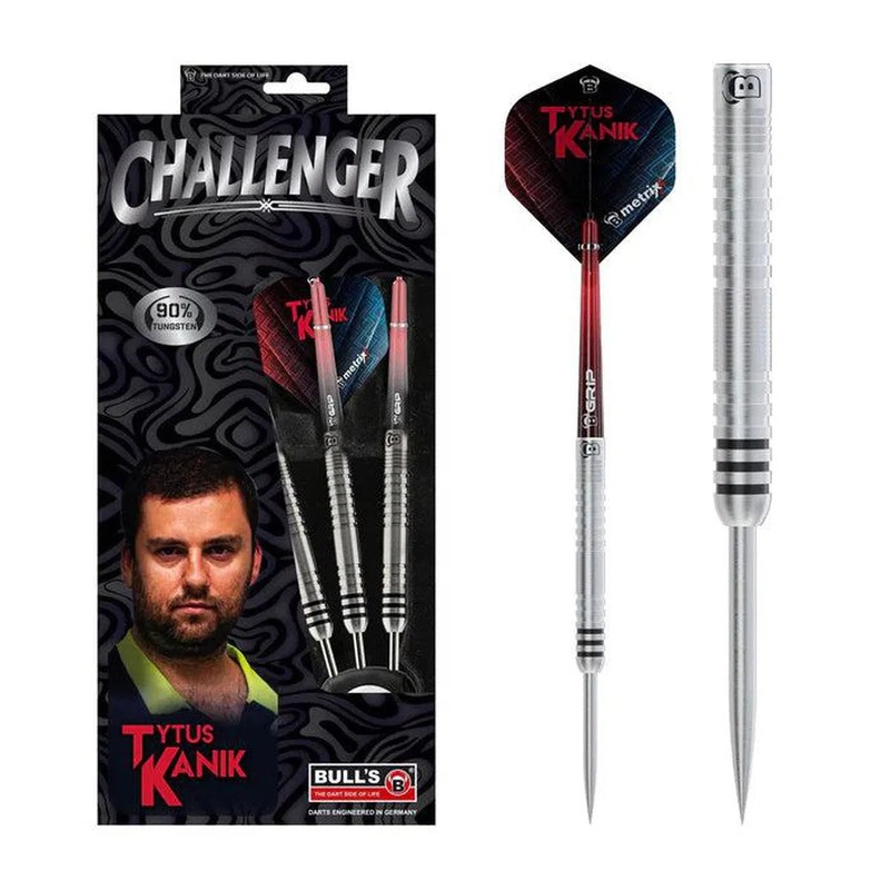 Bull’s DE Challenger Tytus Kanik 90% Tungsten Steel Tip Darts 22 GRAM