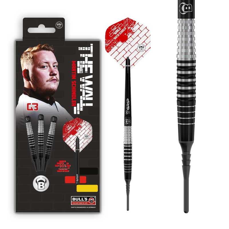 BULL’S Martin Schindler Darts – Soft Tip – 90% Tungsten – G3 18g