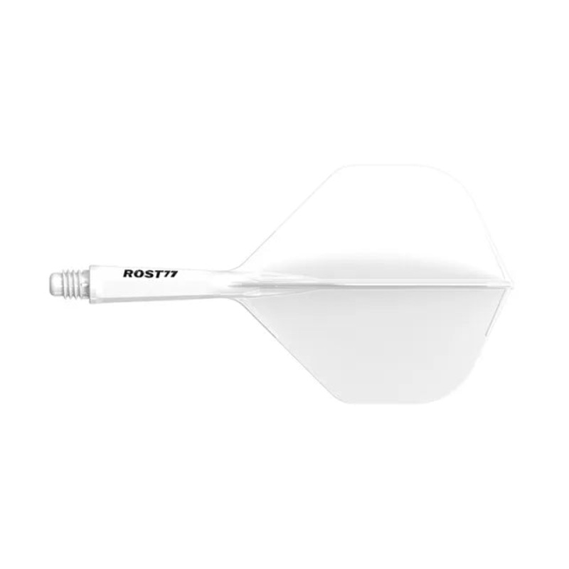 CUESOUL ROST 77 Integrated Dart Shaft & Flight – Big Standard Shape – Medium – Solid White Solid White Medium (28mm in length excluding thread) Big Standard