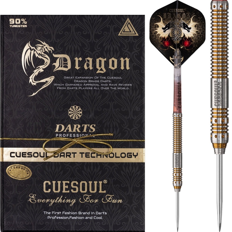 *Cuesoul – Steel Tip Tungsten Darts – Dragon – Gold 22g