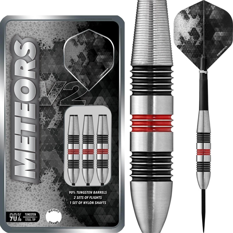 Designa – Meteors V2 M2 Darts – Steel Tip – 90% Tungsten – 34g 36g 38g 34 grams