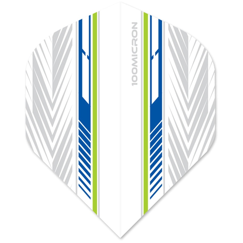 Designa Racing Flights – Standard No2 – 100 Micron – Green & Blue
