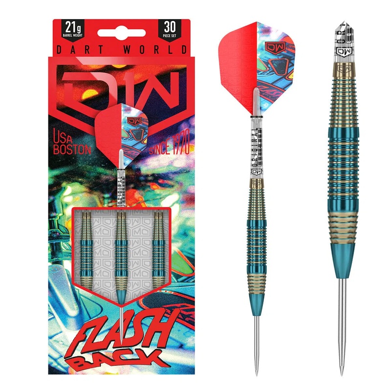 DW Flashback Brass Blue Steel Tip Darts 21 GRAM