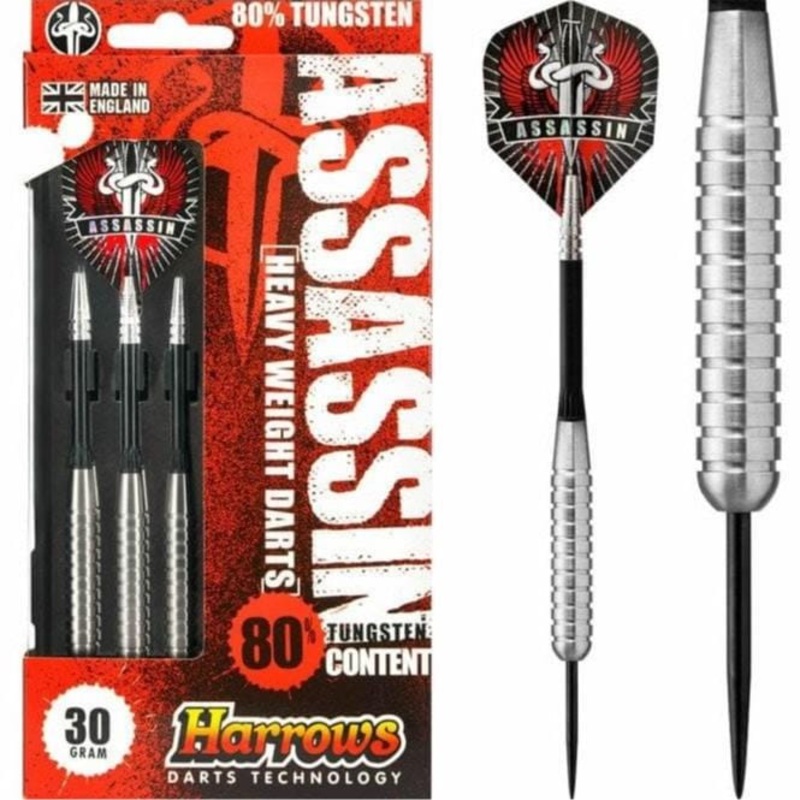 Harrows Assassin Darts – Steel Tip – Heavy – Ringed – 30g 30g