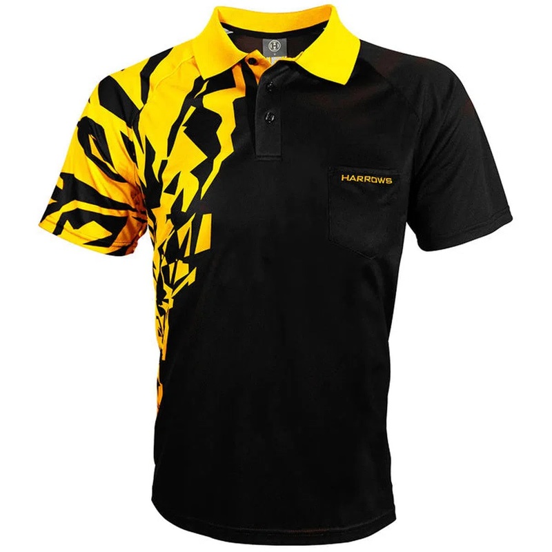 Harrows Darts Yellow Rapide Darts Shirt SMALL