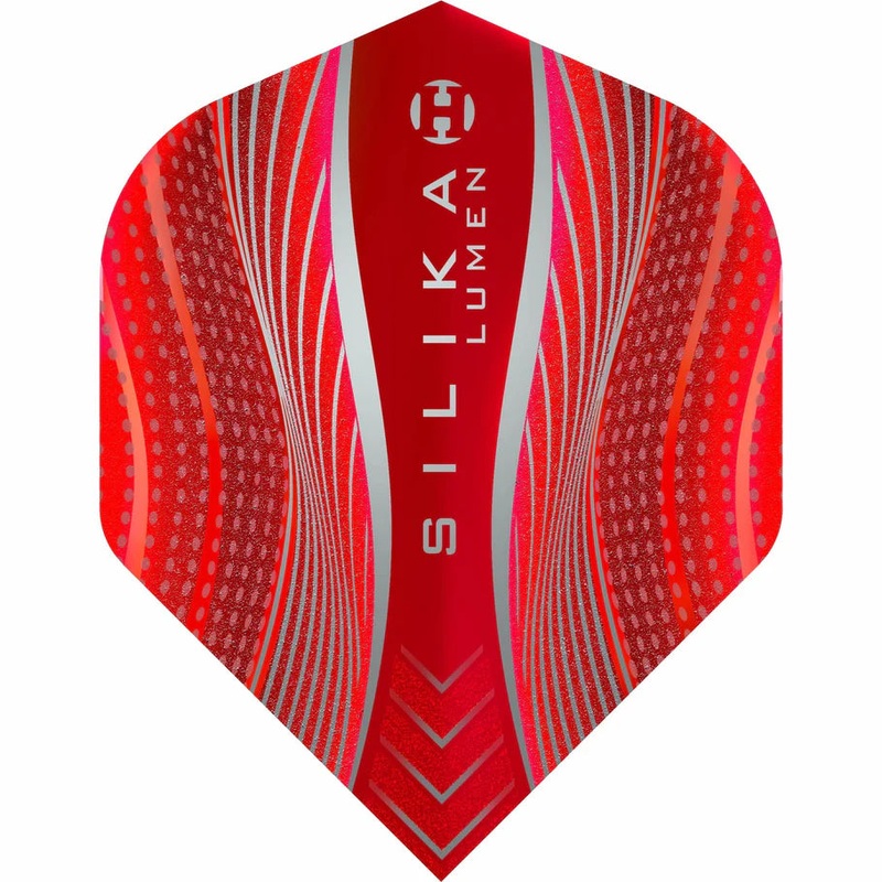 Harrows Silika Lumen – Patented Tough Crystalline Coated Red – No2 Standard Dart Flights Standard 100 Micron Extra Strong