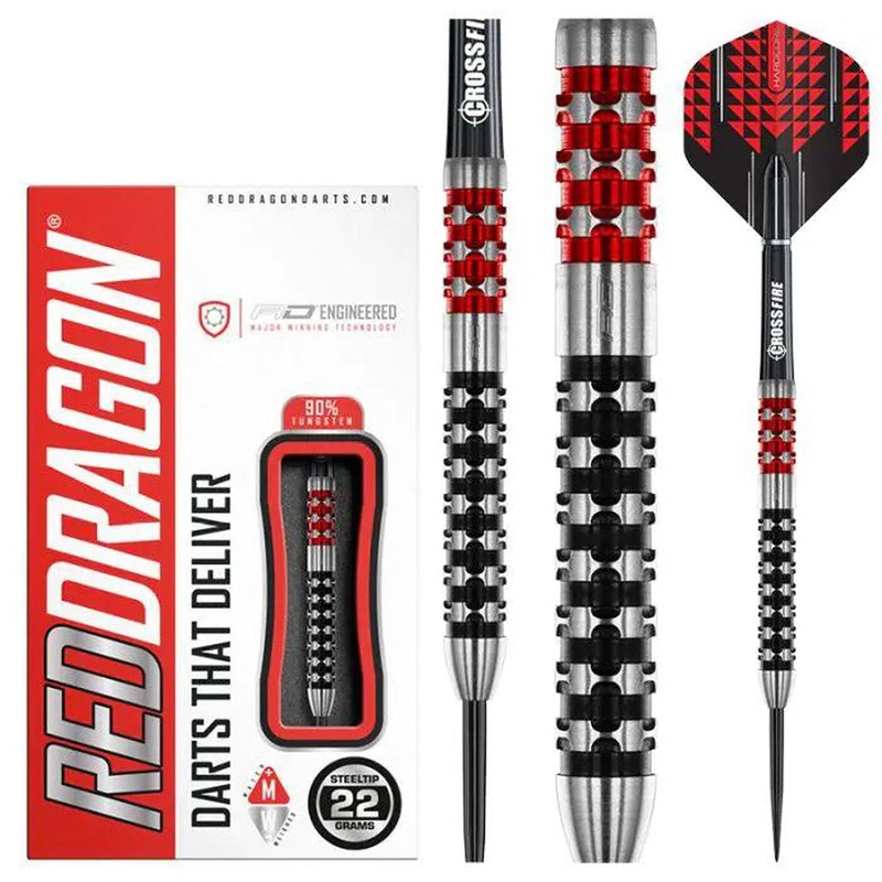 Red Dragon Crossfire 90% Tungsten Steel Tip Darts 22 GRAM